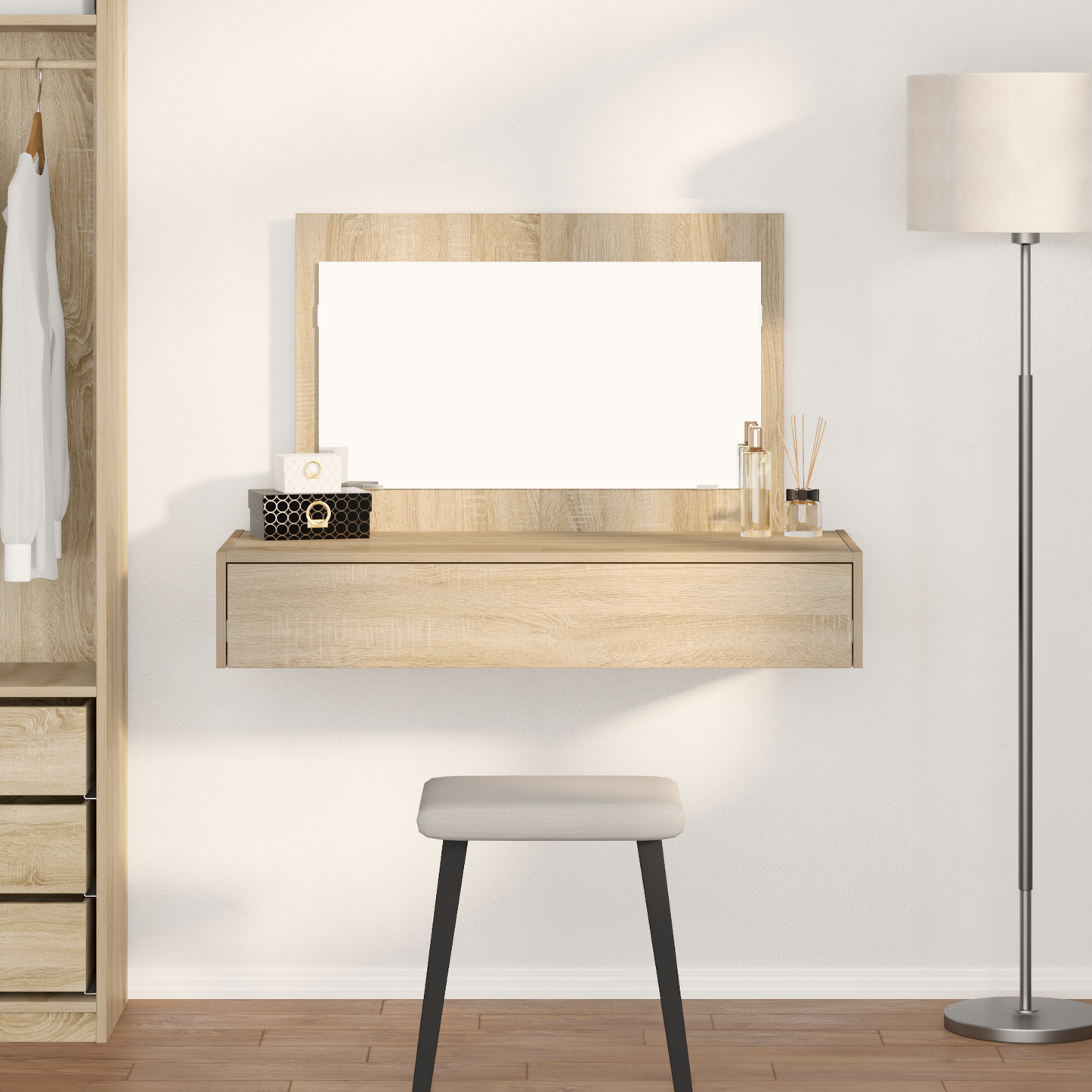 Dressing Table Brown 100 x 40 x 70 cm Engineered Wood