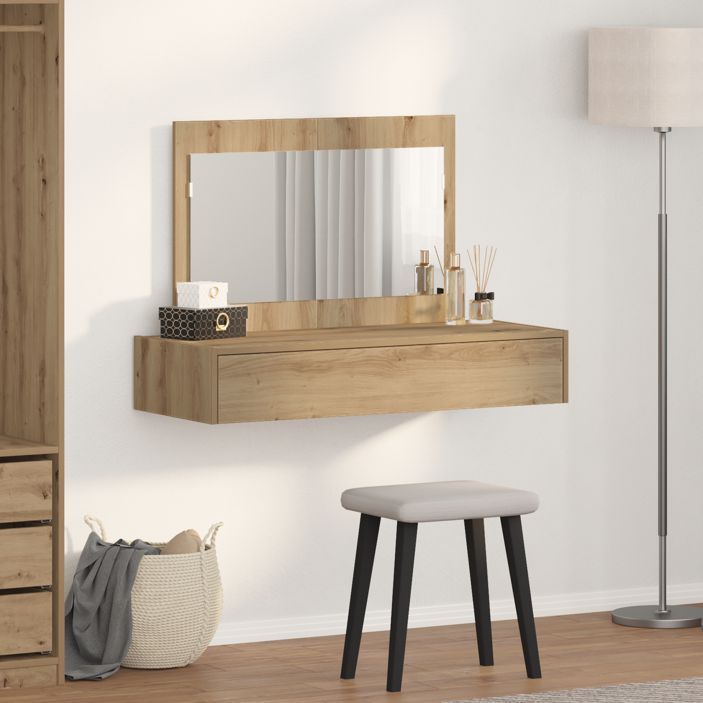 Dressing Table Brown 100 x 40 x 70 cm Engineered Wood