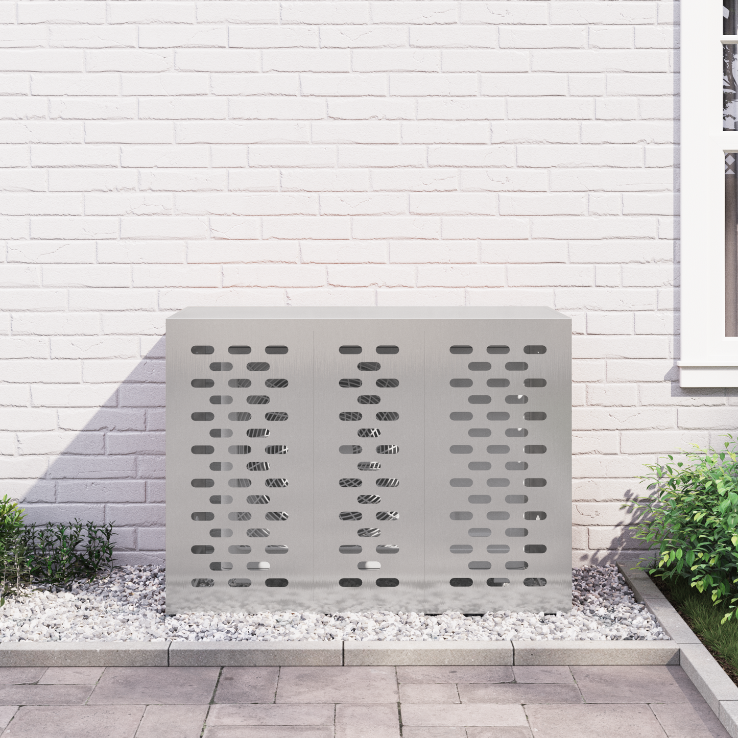 Air Conditioner Cover Silver 110 x 50 x 80 cm Stainless steel