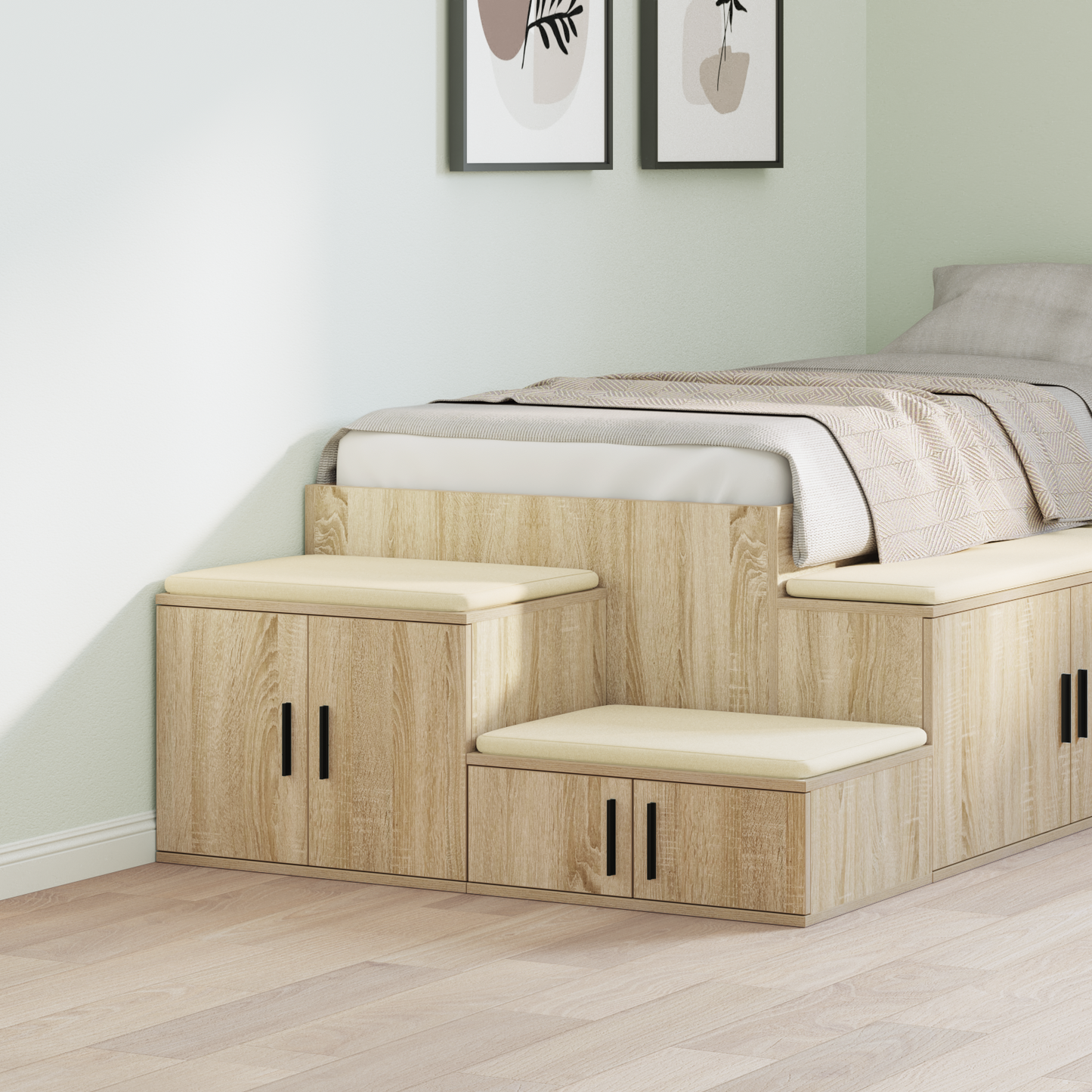 Storage Cabinet 2 pcs Sonoma Oak 127 x 41 x 40 cm