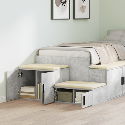 Storage Cabinet 2 pcs Concrete Grey 127 x 41 x 40 cm