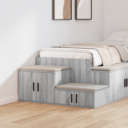 Storage Cabinet 2 pcs Grey Sonoma 118 x 41 x 40 cm
