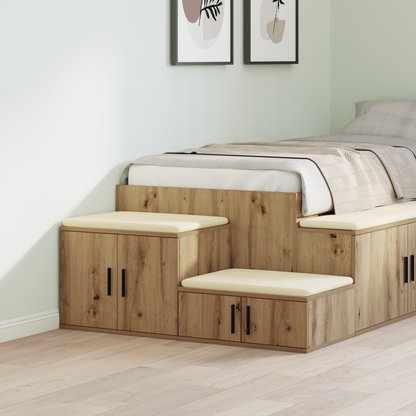 Storage Cabinet 2 pcs Artisan Oak 118 x 41 x 40 cm