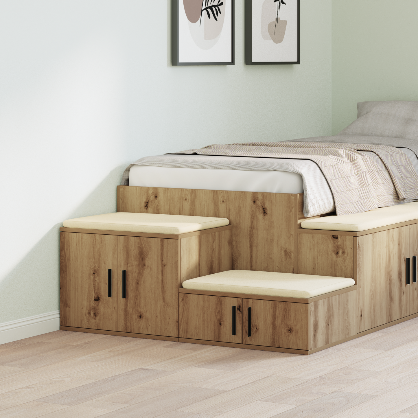 Storage Cabinet 2 pcs Artisan Oak 108 x 41 x 40 cm