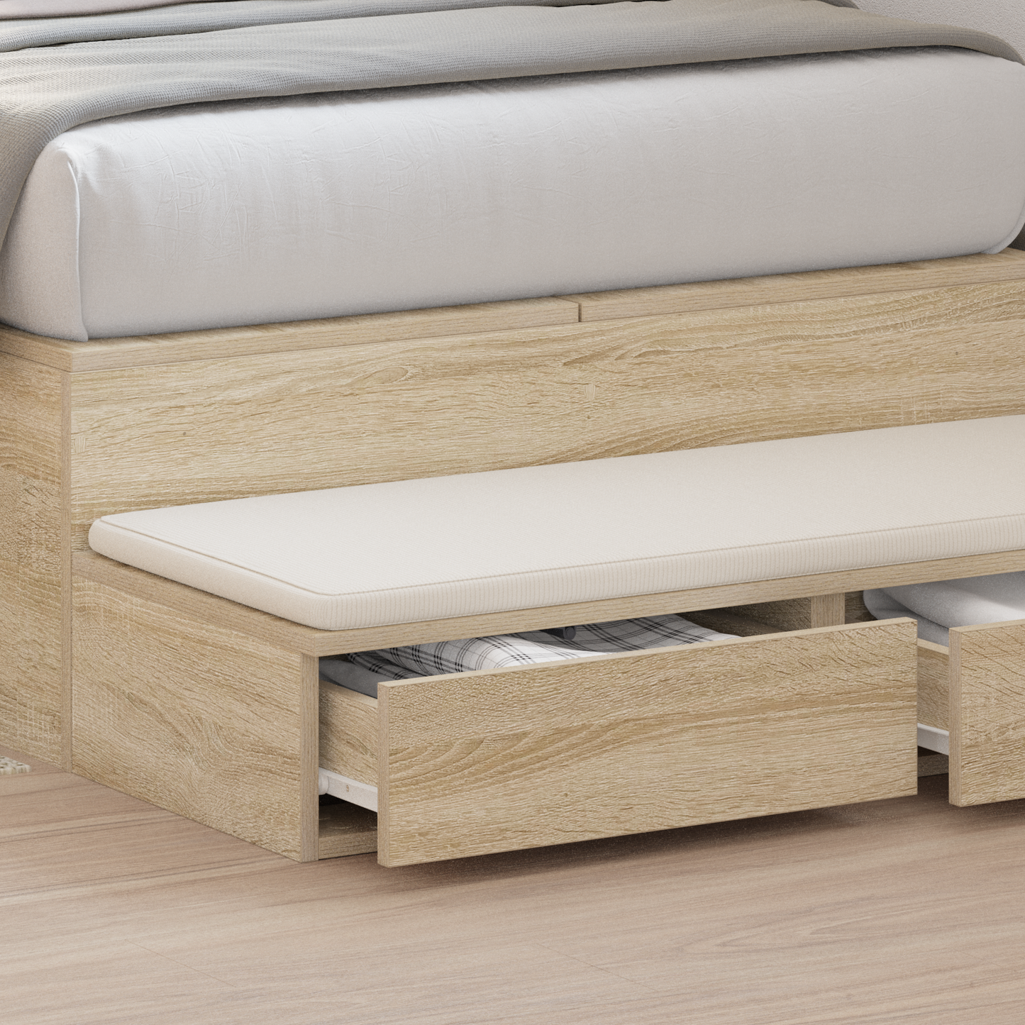 Bed Drawers Sonoma Oak 100 x 36.5 x 16.5 cm Engineered Wood