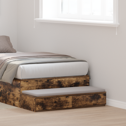 Bed Drawers Smoked Oak 100 x 36.5 x 16.5 cm Engineered Wood