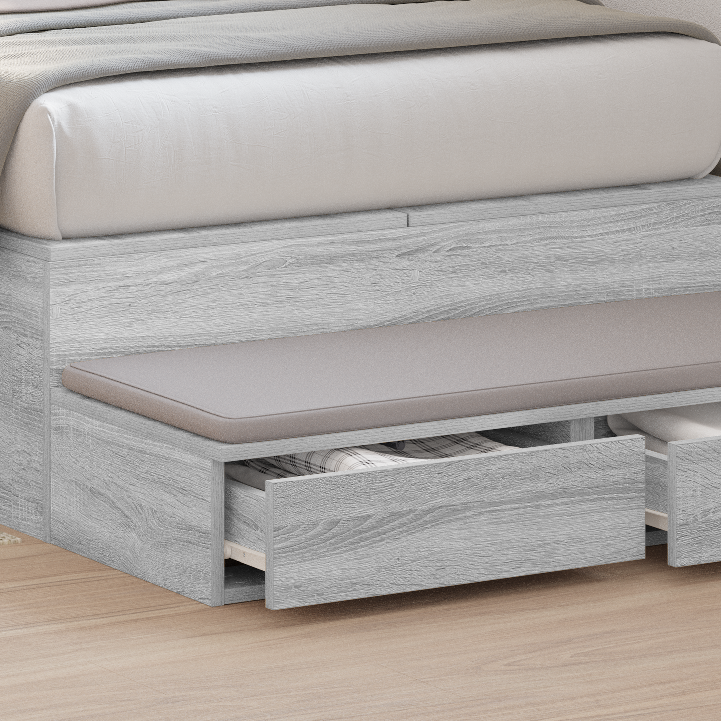 Bed Drawers Grey Sonoma 100 x 36.5 x 16.5 cm Engineered Wood
