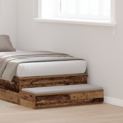 Bed Drawers Old Wood 100 x 36.5 x 16.5 cm Engineered Wood