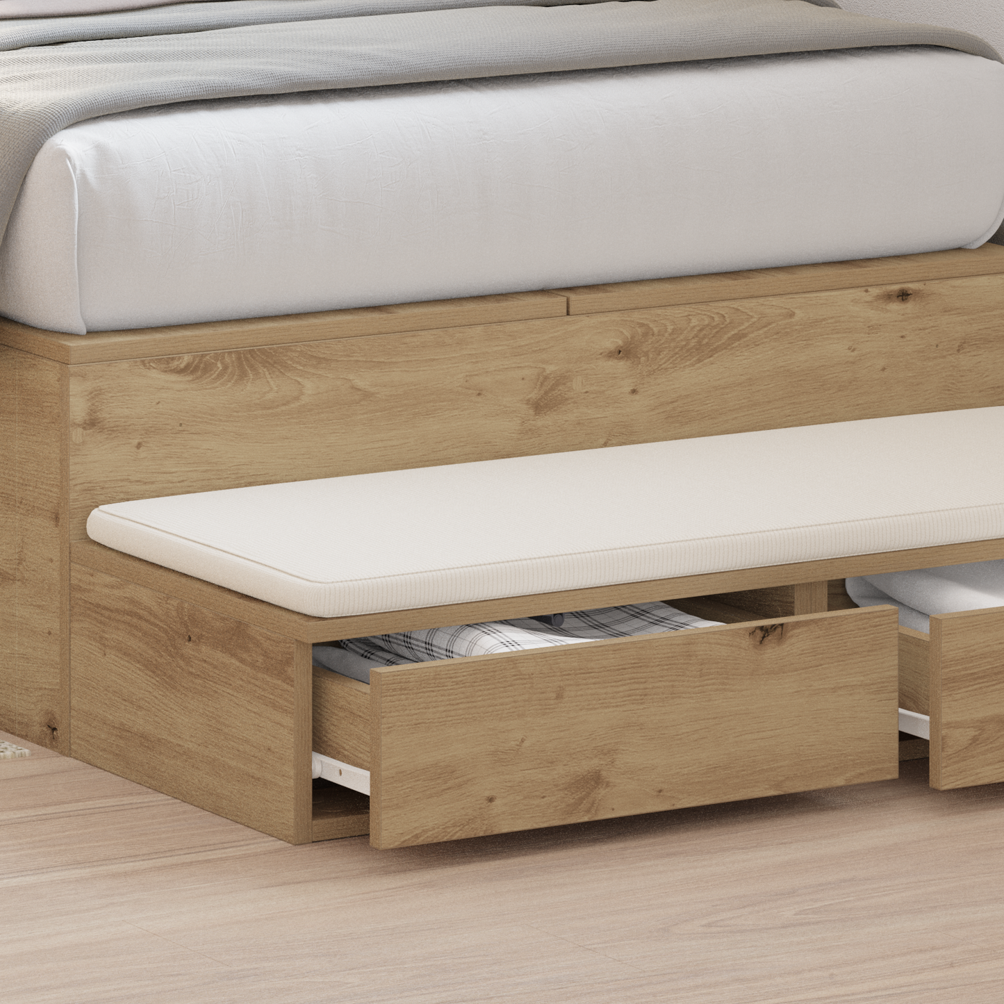 Bed Drawers Artisan Oak 100 x 36.5 x 16.5 cm Engineered Wood