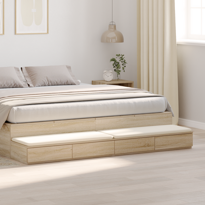 Bed Drawers Sonoma Oak 200 x 36.5 x 16.5 cm Engineered Wood