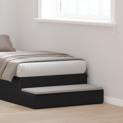 Bed Drawers Black Oak 80 x 36.5 x 16.5 cm Engineered Wood
