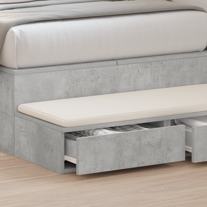Bed Drawers Concrete Grey 75 x 36.5 x 16.5 cm Engineered Wood