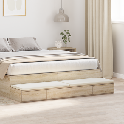 Bed Drawers Sonoma Oak 160 x 36.5 x 16.5 cm Engineered Wood