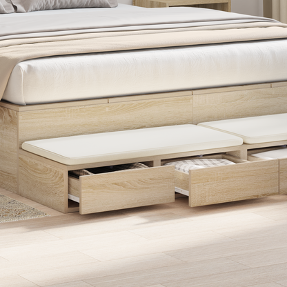 Bed Drawers Sonoma Oak 160 x 36.5 x 16.5 cm Engineered Wood