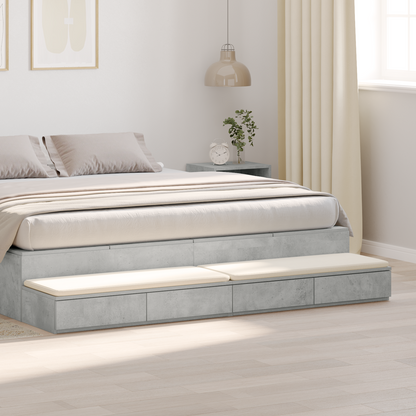 Bed Drawers Concrete Grey 180 x 36.5 x 16.5 cm Engineered Wood