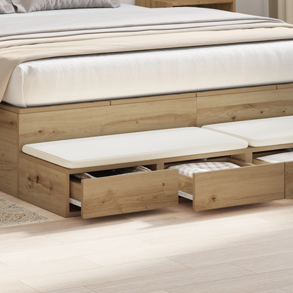 Bed Drawers Artisan Oak 135 x 36.5 x 16.5 cm Engineered Wood