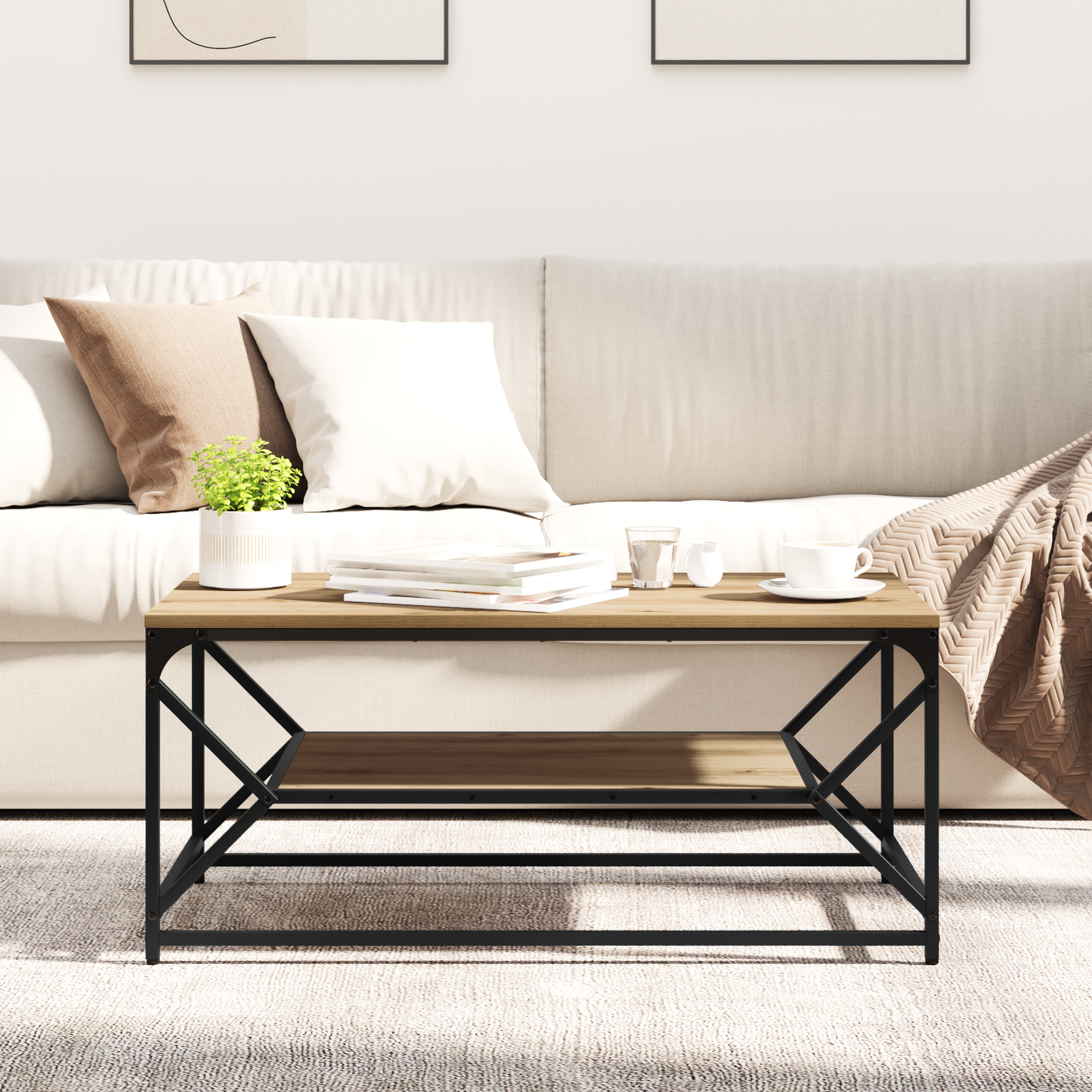 Coffee Table Artisan Oak 90 x 50 x 40 cm