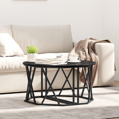 Coffee Table Black Oak 80 x 80 x 42 cm