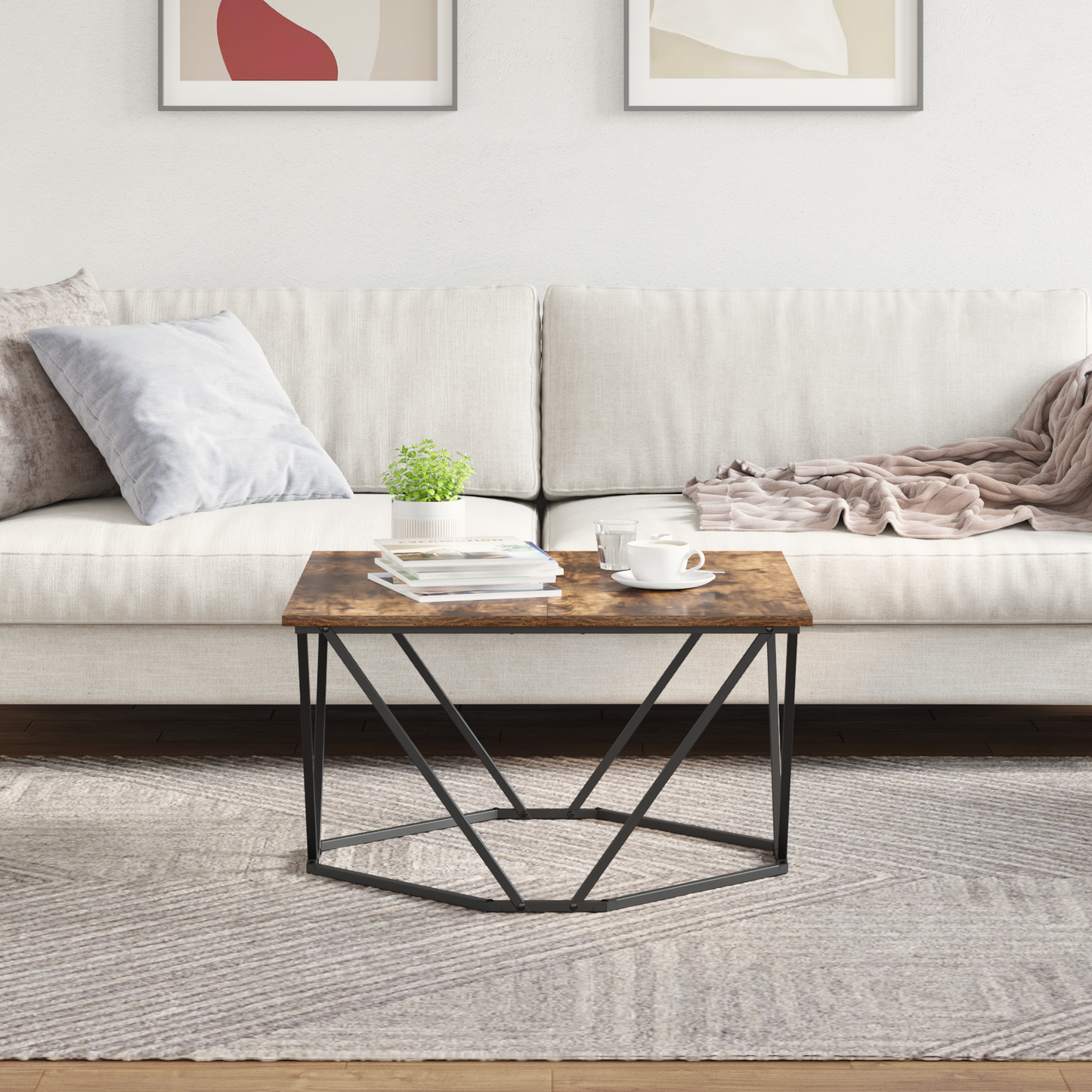 Coffee Table Smoked Oak 80 x 80 x 45 cm