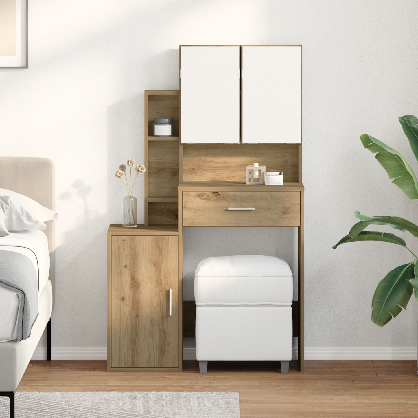 Dressing Table Artisan Oak 80 x 35 x 132 cm Engineered Wood