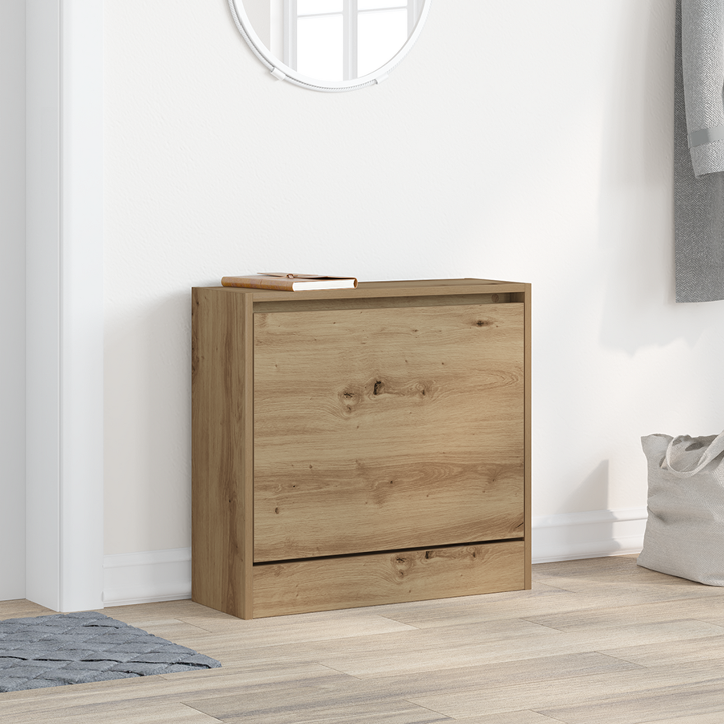 Shoe Cabinet Artisan Oak 60 x 21 x 57 cm Engineered Wood