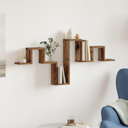 Wall Shelf Wall-mounted Old Wood 104.5 x 43 x 10 cm
