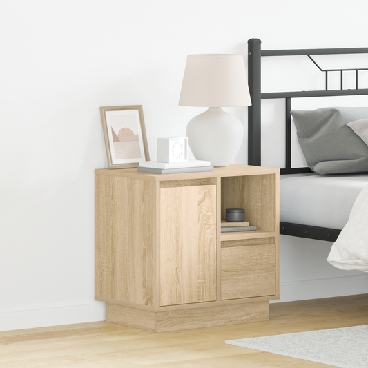 Bedside Cabinet with Drawer 2 pcs Sonoma Oak 50 x 34.5 x 50 cm