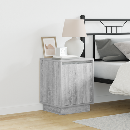 Bedside Cabinet 2 pcs Grey 39 x 34.5 x 50 cm Engineered wood