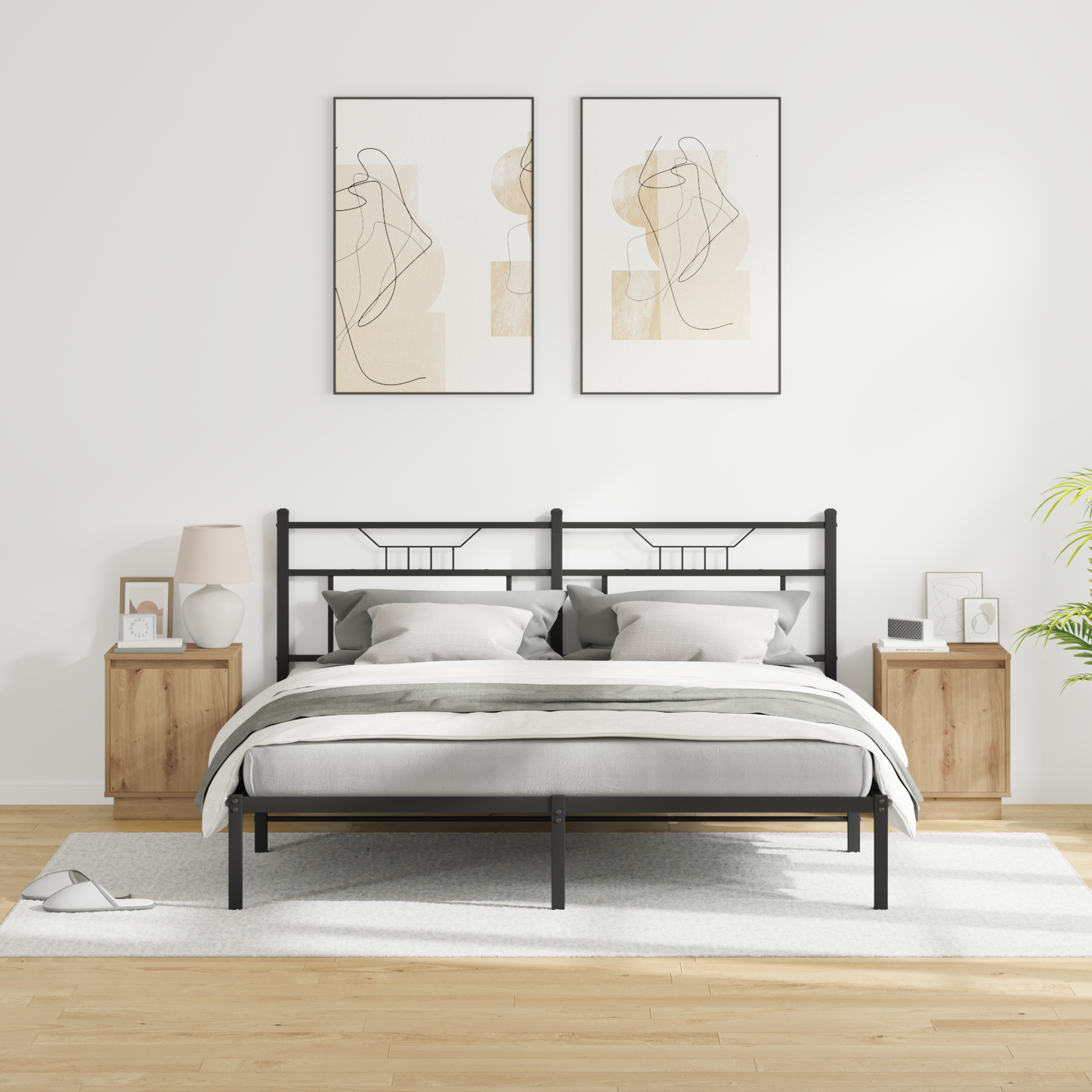 Bedside Cabinet 2 pcs Artisan Oak 39 x 34.5 x 50 cm