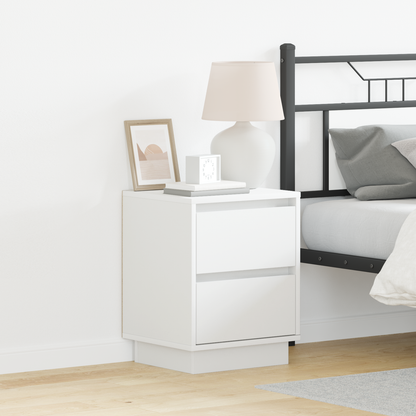 Bedside Cabinet White 39 x 34.5 x 50 cm Engineered wood