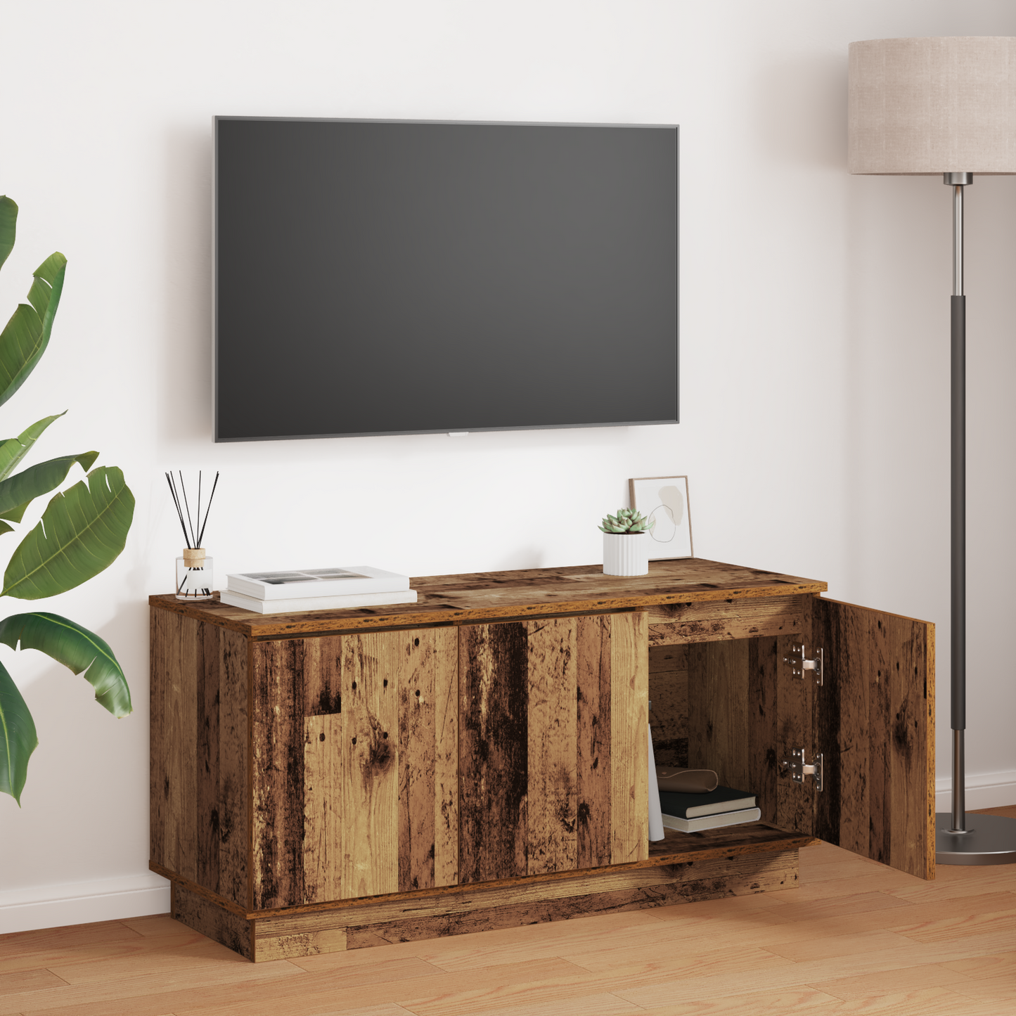 TV Cabinet Old Wood 100 x 38 x 49 cm Engineered Wood
