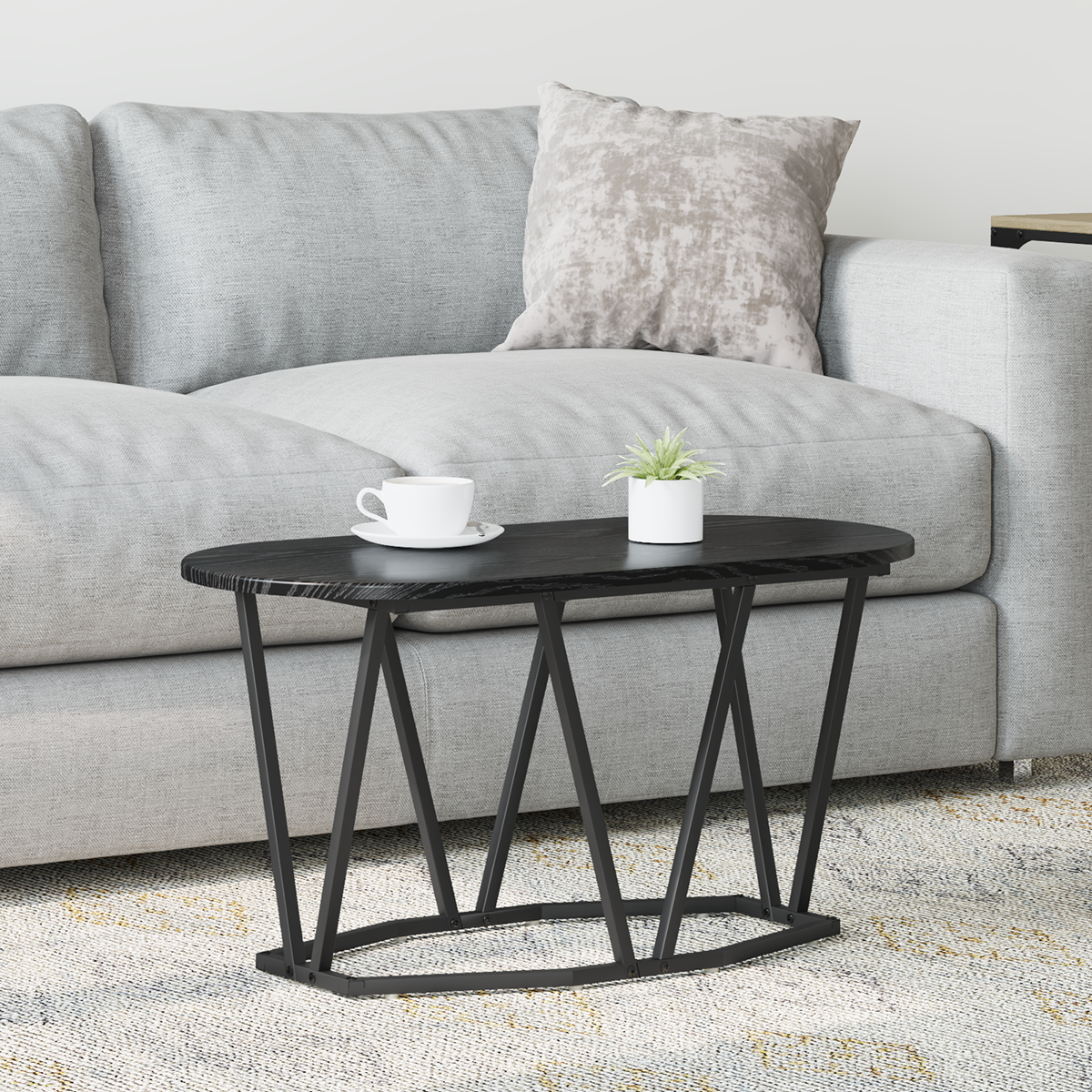 Coffee Table Black Oak 80 x 40 x 40.5 cm