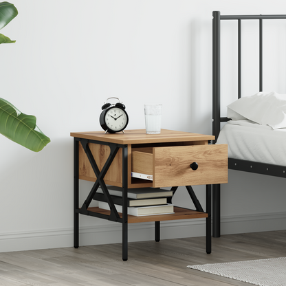 Bedside Cabinet with Drawer Artisan oak 40 x 42 x 45 cm