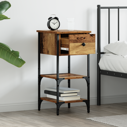 Bedside Cabinet 2 pcs Brown 33.5 x 36 x 70 cm Engineered Wood