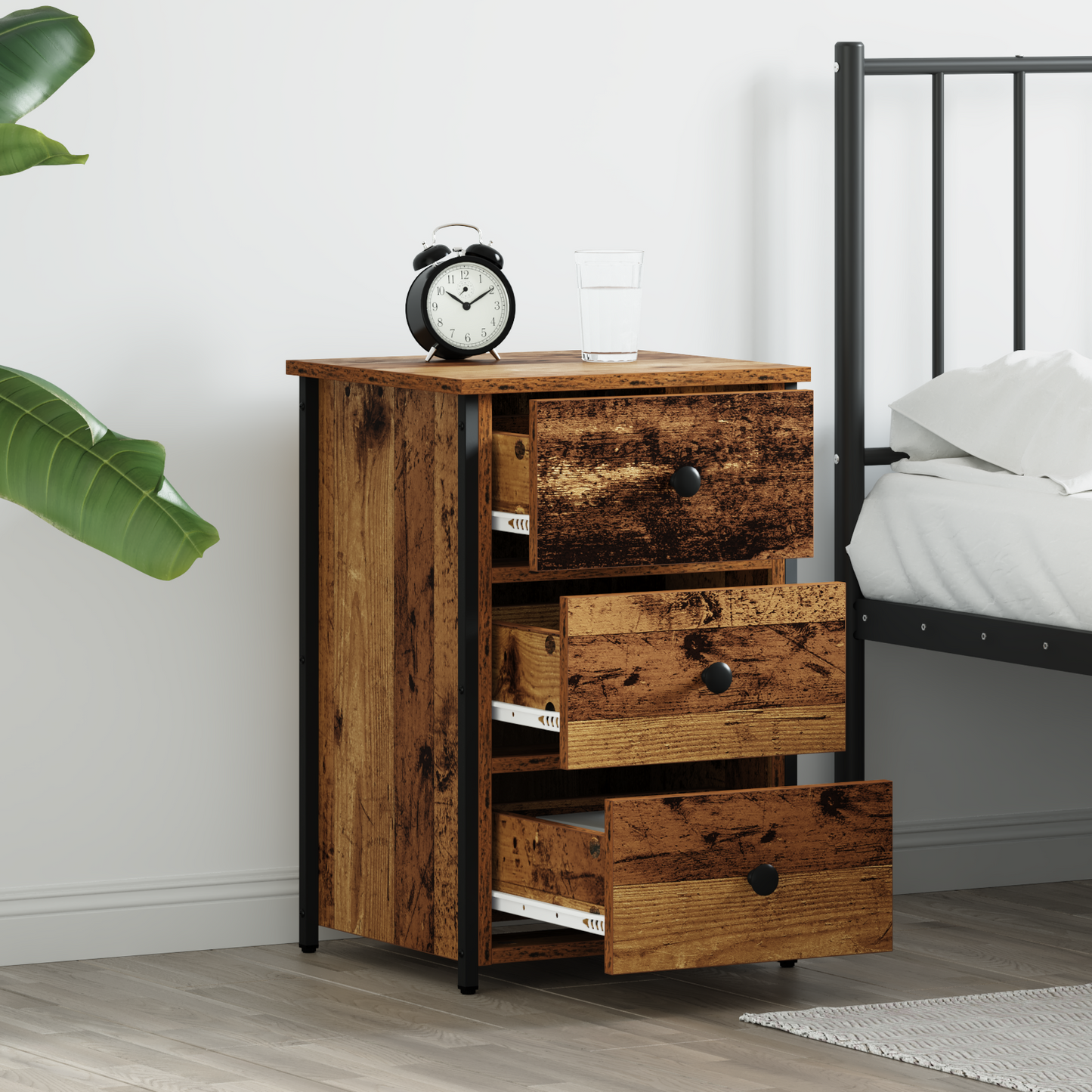 Bedside Cabinet Brown 40 x 36 x 60 cm Solid Reclaim Wood