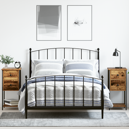 Bedside Cabinet 2 pcs Old wood 32 x 42 x 70 cm Engineered wood