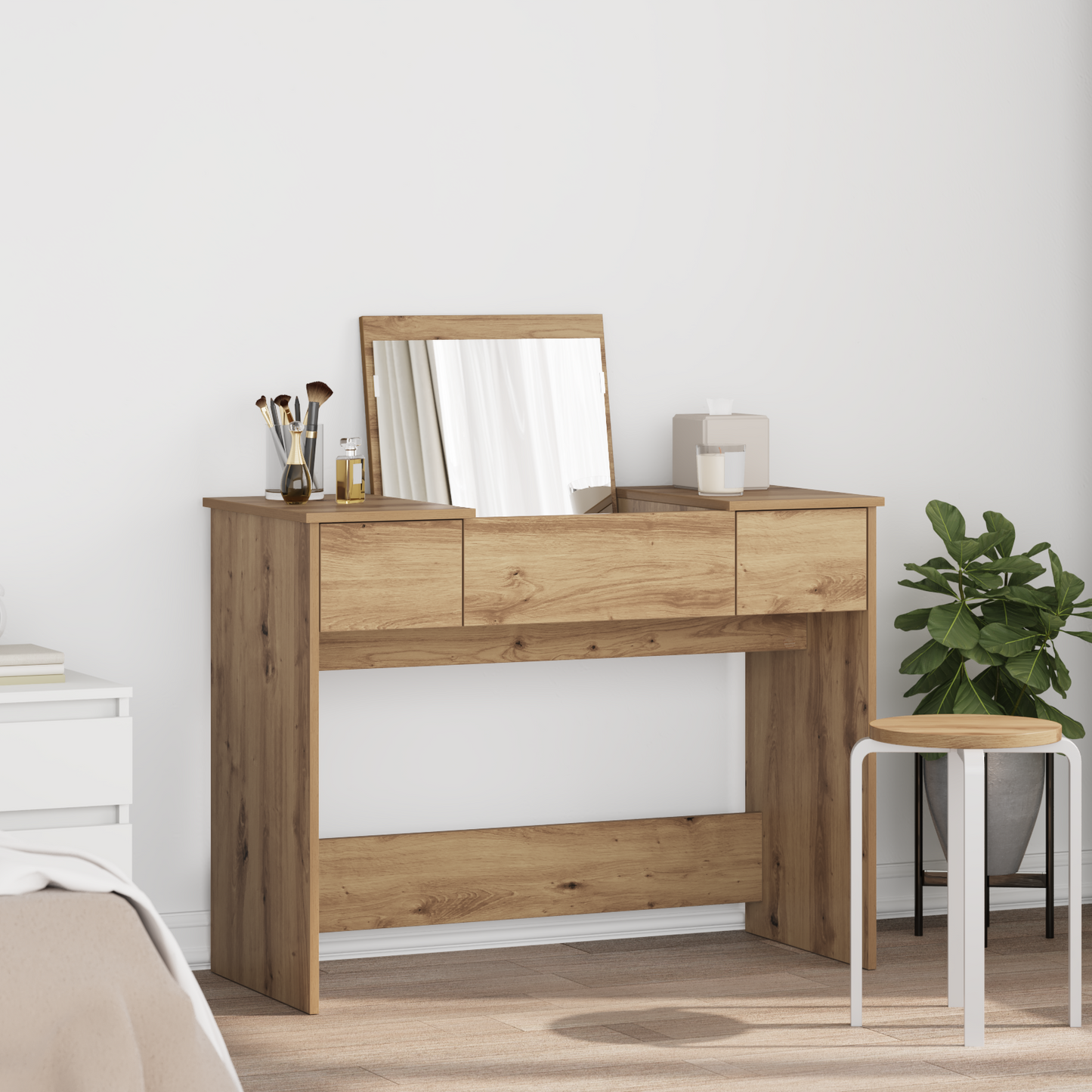 Cosmetic Table with Drawer Artisan Oak 100 x 45 x76 cm