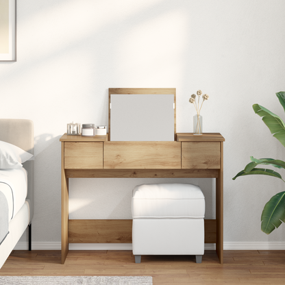Cosmetic Table with Drawer Artisan Oak 100 x 45 x76 cm