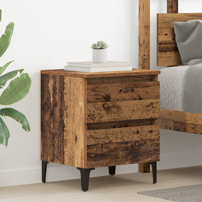 Bedside Cabinet 2 pcs Old wood 40 x 35 x 50 cm Engineered wood