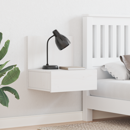 Bedside Table 2 pcs White 42 x 32.5 x 40 cm Solid pine wood