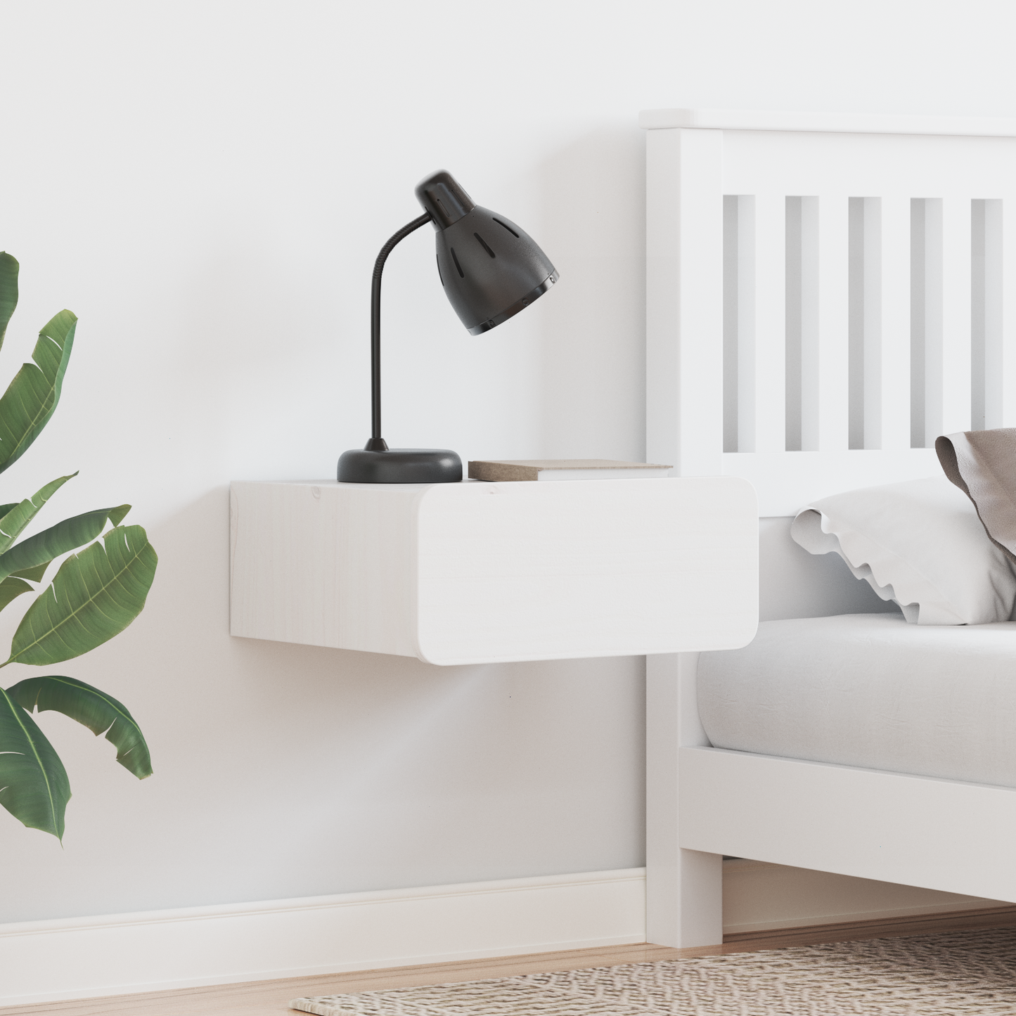 Bedside Table 2 pcs White 39 x 34 x 16.5 cm Solid pine wood