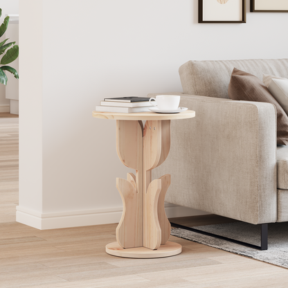 Coffee Table Natural 39.5 x 39.5 x 53.5 cm Solid pine wood