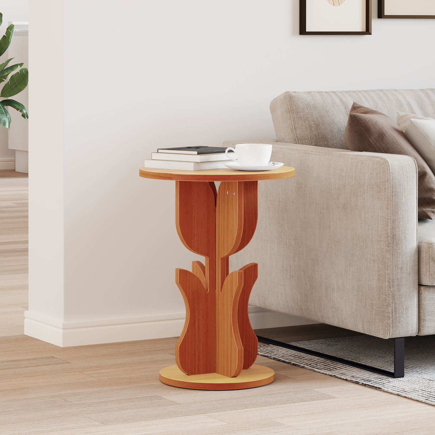 Coffee Table Wax Brown 39.5 x 39.5 x 53.5 cm Solid pine wood