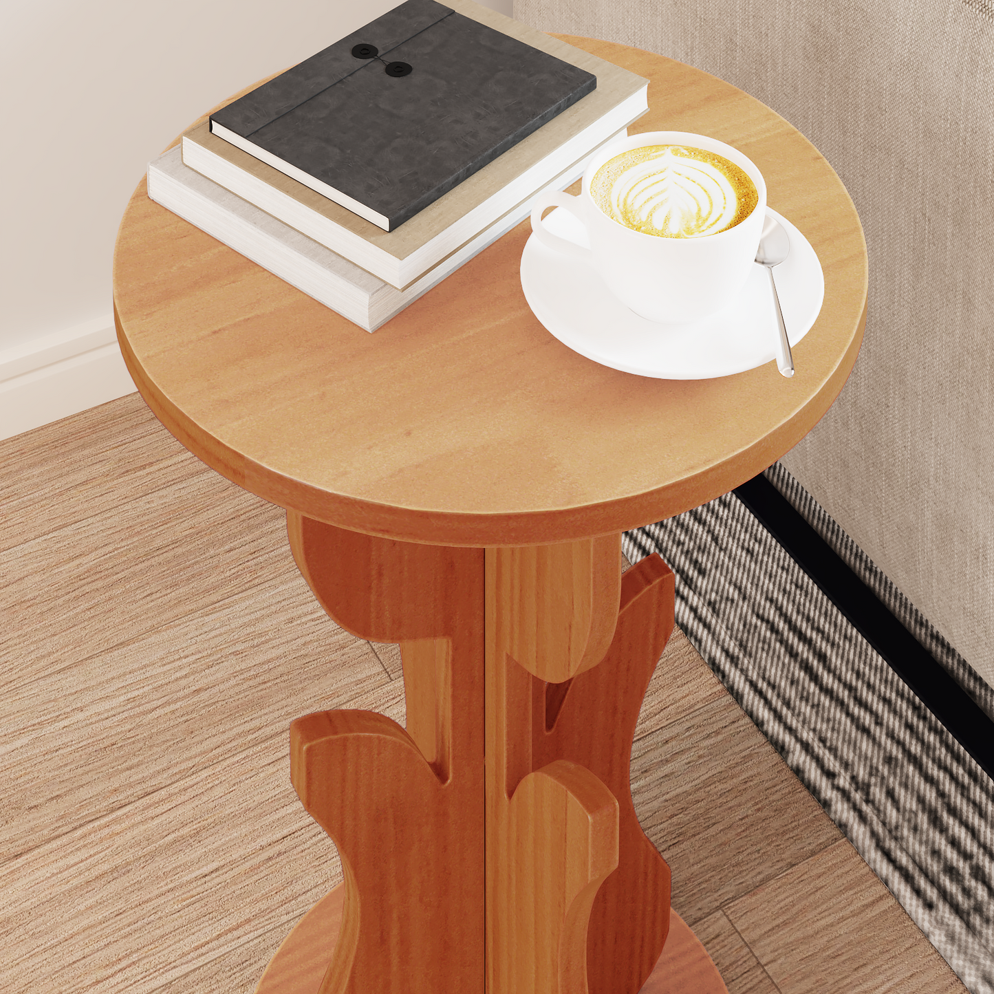Coffee Table Wax Brown 39.5 x 39.5 x 53.5 cm Solid pine wood