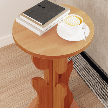 Coffee Table Wax Brown 39.5 x 39.5 x 53.5 cm Solid pine wood