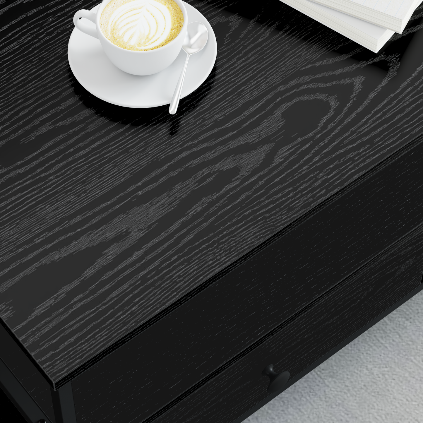 Coffee Table Black oak 100 x 51 x 45 cm Engineered wood