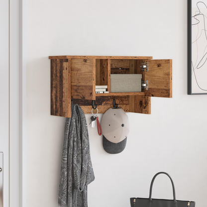 Wall-Mounted Coat Rack Old Wood 50 x 20 x 30 cm Engineered wood