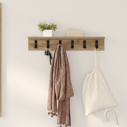 Wall-Mounted Coat Rack Artisan Oak 60 x 10.5 x 10.5 cm