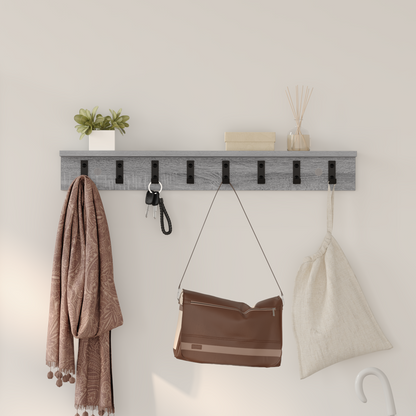 Wall-Mounted Coat Rack Grey Sonoma 80 x 10.5 x 10.5 cm