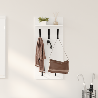 Wall-Mounted Coat Rack White 40 x 10 x 90 cm Engineered wood